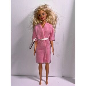 Blone Barbie Doll Clothes Lingerie Pink cottonRobe (AA4)‎